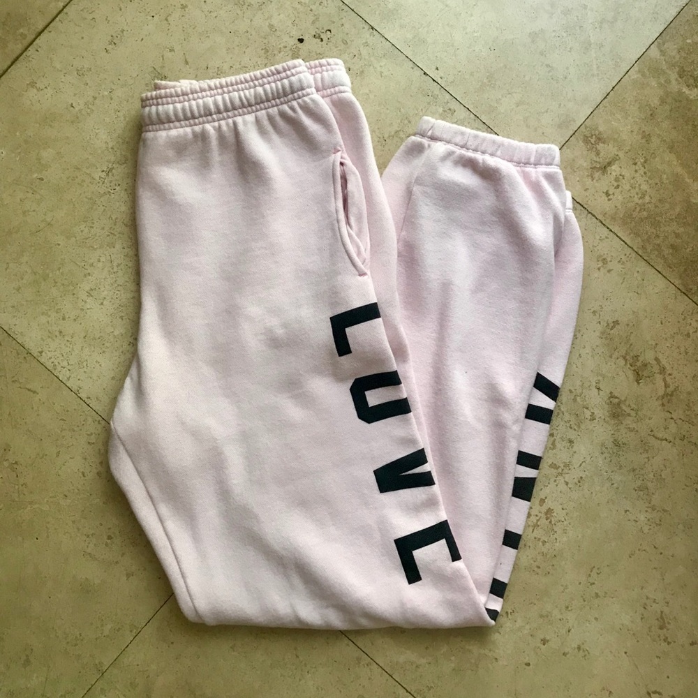 Blush Pink VS PINK Fleece Sweatpants XS